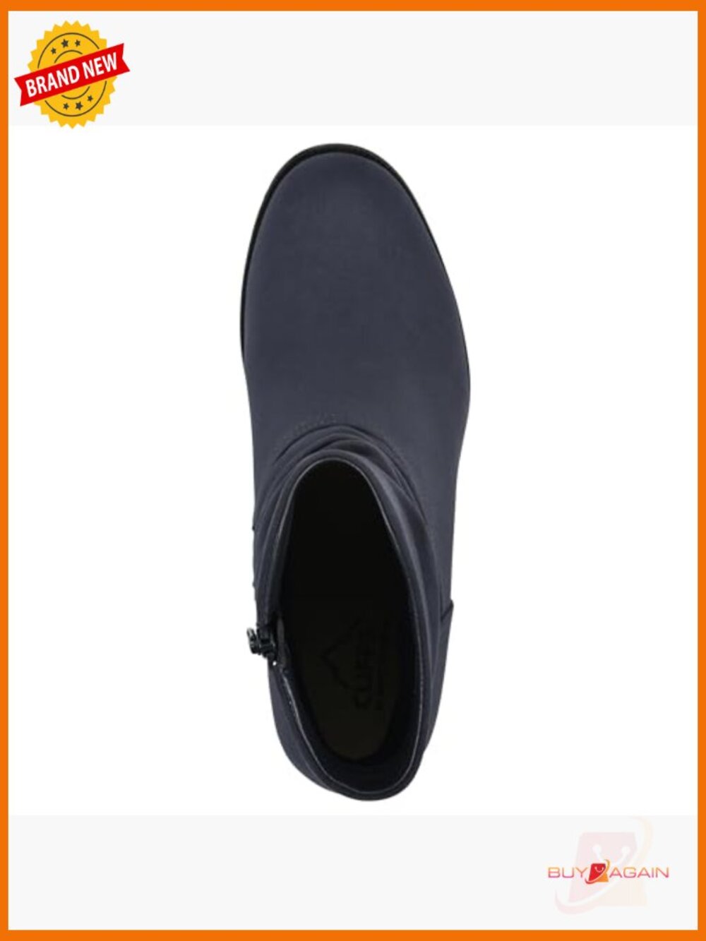 Cushioned Ankle Booties with Ruched Detail - Zip Closure - Picture 6 of 7